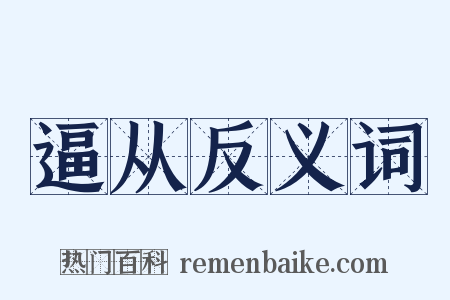 逼从反义词是什么意思的图片
